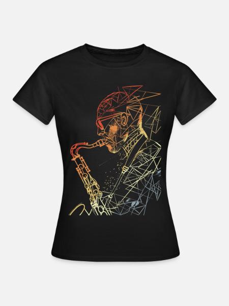 Saxophonist Retro - Frauen T-Shirt - Schwarz