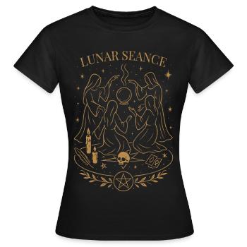 Samhain Lunar Séance Hexe Mond Ritual Art - Frauen T-Shirt - Schwarz - Vorne - AI Model Female 172 dark (172cm)
