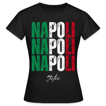 Neapel Italien, Souvenir von Neapel - Frauen T-Shirt - Schwarz - Vorne - AI Model Female 172 dark (172cm)