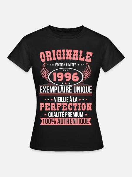 1996 – Einzigartiges Exemplar – Premiumqualität - Frauen T-Shirt - Schwarz