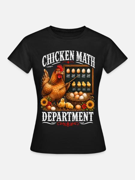 CHICKEN MATH DEPARTMENT - Frauen T-Shirt - Schwarz