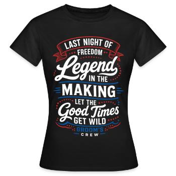 Fête de la Dernière Nuit de la Liberté - T-shirt Femme - noir - Devant - AI Model Female 172 dark (172cm)