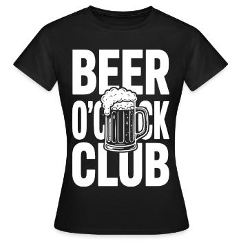 Club de l’Heure de la Bière - T-shirt Femme - noir - Devant - AI Model Female 172 dark (172cm)