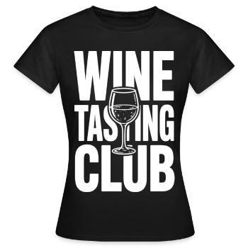 Club de dégustation de vin - T-shirt Femme - noir - Devant - AI Model Female 172 dark (172cm)