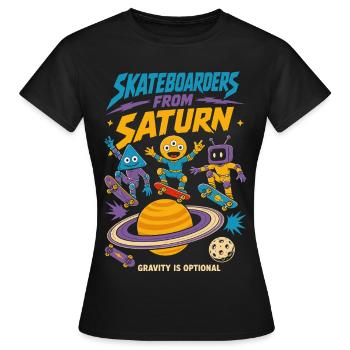 Skateboarders from Saturn - Women's T-Shirt - black - Front - AI Model Female 172 dark (172cm)