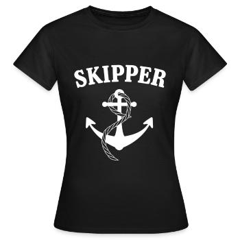 Skipper Of The Boat - Women's T-Shirt - black - Front - AI Model Female 172 dark (172cm)