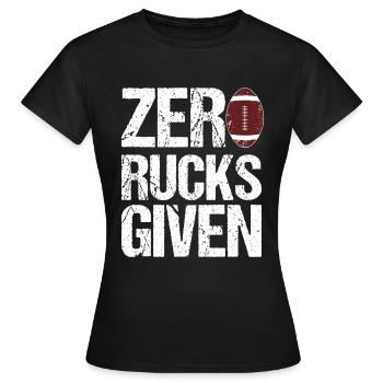 Zero Rucks Given Rugby - Women's T-Shirt - black - Front - AI Model Female 172 dark (172cm)