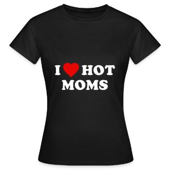 J'aime les mamans sexy - T-shirt Femme - noir - Devant - AI Model Female 172 dark (172cm)