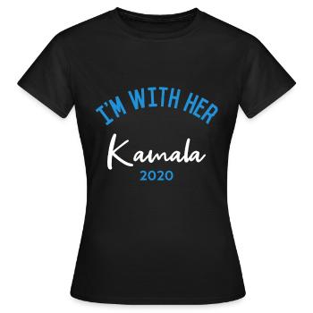 I'm With Her Kamala Harris 2020 - Women's T-Shirt - black - Front - AI Model Female 172 dark (172cm)