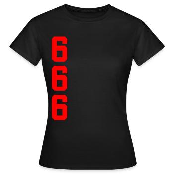 666 Hemd - Frauen T-Shirt - Schwarz - Vorne - AI Model Female 172 dark (172cm)