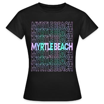 Retro Myrtle Beach, South Carolina - Frauen T-Shirt - Schwarz - Vorne - AI Model Female 172 dark (172cm)