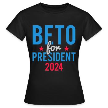 Beto pour le président 2024 - T-shirt Femme - noir - Devant - AI Model Female 172 dark (172cm)
