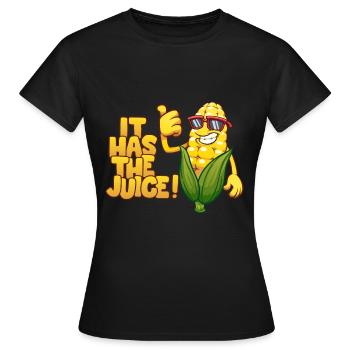 Mais es hat den Saft - Frauen T-Shirt - Schwarz - Vorne - AI Model Female 172 dark (172cm)