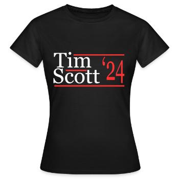 Tim Scott 2024 - Frauen T-Shirt - Schwarz - Vorne - AI Model Female 172 dark (172cm)