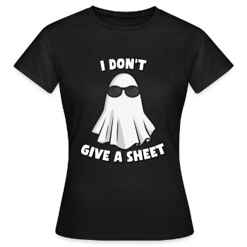 Ich gebe kein Blatt lustiges Halloween - Frauen T-Shirt - Schwarz - Vorne - AI Model Female 172 dark (172cm)