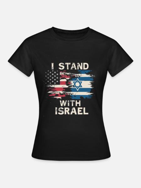 Ich stehe an der Seite Israels patriotisch - Frauen T-Shirt - Schwarz