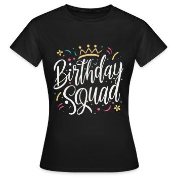 Diadème de princesse de l’escouade d’anniversaire - T-shirt Femme - noir - Devant - AI Model Female 172 dark (172cm)