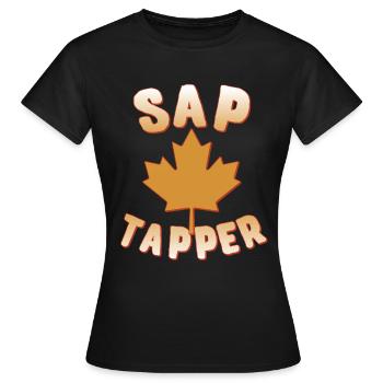 Sap Tapper Ahornsirup Saison - Frauen T-Shirt - Schwarz - Vorne - AI Model Female 172 dark (172cm)