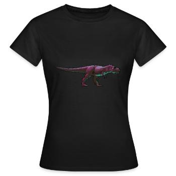Dinosaures dinosaures Raptor - T-shirt Femme - noir - Devant - AI Model Female 172 dark (172cm)