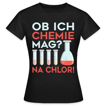 Chemie Kolben Labor Lehrer - Frauen T-Shirt - Schwarz - Vorne - AI Model Female 172 dark (172cm)