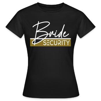 Bride Security - Women's T-Shirt - black - Front - AI Model Female 172 dark (172cm)