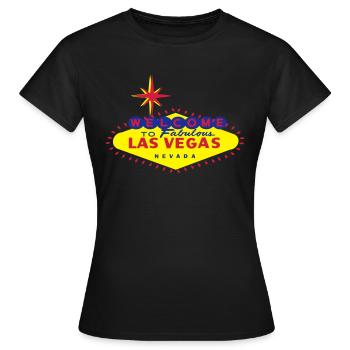 LAS VEGAS - T-shirt Femme - noir - Devant - AI Model Female 172 dark (172cm)