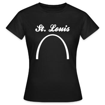 St Louis Gateway Arch Saint Louis États-Unis - T-shirt Femme - noir - Devant - AI Model Female 172 dark (172cm)