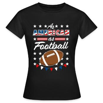 As American As Football 4th of July USA - Frauen T-Shirt - Schwarz - Vorne - AI Model Female 172 dark (172cm)