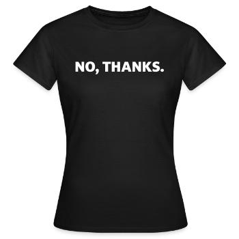 Non merci Non Merci Introverti Drôle - T-shirt Femme - noir - Devant - AI Model Female 172 dark (172cm)