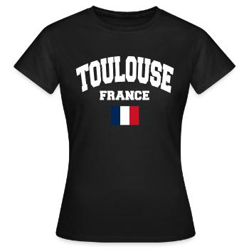 Toulouse - Frauen T-Shirt - Schwarz - Vorne - AI Model Female 172 dark (172cm)
