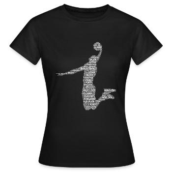 Basketball Slam Dunk Assist Steal Rebound Geschenk - Frauen T-Shirt - Schwarz - Vorne - AI Model Female 172 dark (172cm)