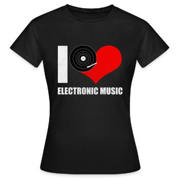 DJ Elektro Elektromusik Techno Musik BPM Geschenk - Frauen T-Shirt - Schwarz - Vorne - AI Model Female 172 dark (172cm)
