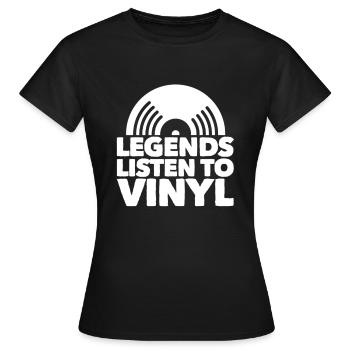 Disque vinyle Turntables Grammophon Cadeau - T-shirt Femme - noir - Devant - AI Model Female 172 dark (172cm)