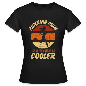 T-shirt de course à pied Femmes Mères Maman Coureuse de la fête des mères - T-shirt Femme - noir - Devant - AI Model Female 172 dark (172cm)