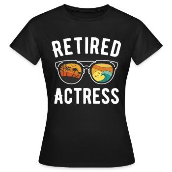 Hollywood-Schauspielerin im Ruhestand - Frauen T-Shirt - Schwarz - Vorne - AI Model Female 172 dark (172cm)