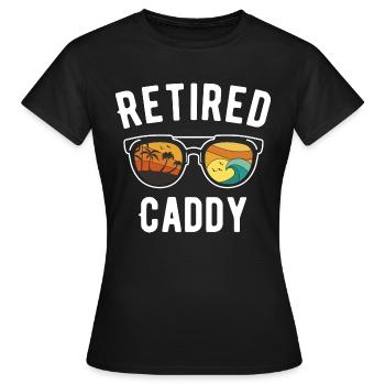 Retirement Beach Caddy Sunglasses Design - Frauen T-Shirt - Schwarz - Vorne - AI Model Female 172 dark (172cm)