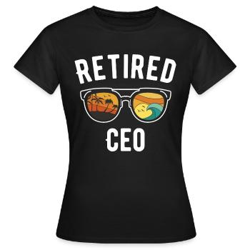 Retraite CEO Beach Sunglasses Design - T-shirt Femme - noir - Devant - AI Model Female 172 dark (172cm)