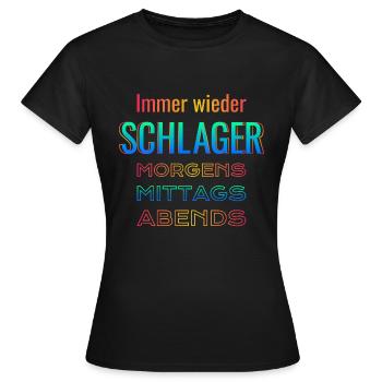 Again and again Schlager - Women's T-Shirt - black - Front - AI Model Female 172 dark (172cm)