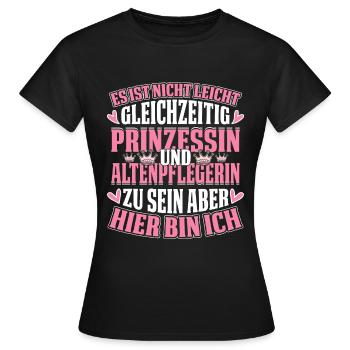 Altenpflegerin Altenpflegerin Altenpflegerin - Frauen T-Shirt - Schwarz - Vorne - AI Model Female 172 dark (172cm)