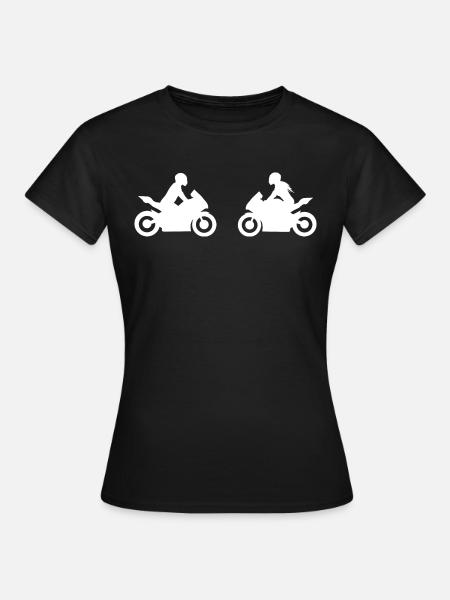Bikercouple Paire de Paires Moto Super Sports Cars - T-shirt Femme - noir