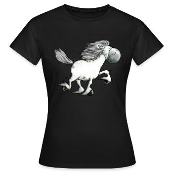 Drolliger Isländer - Islandpferd - Isi - Frauen T-Shirt - Schwarz - Vorne - AI Model Female 172 dark (172cm)