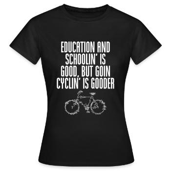 Bike-riding bike - Women's T-Shirt - black - Front - AI Model Female 172 dark (172cm)