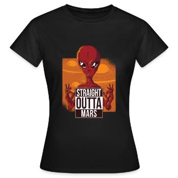 Alien Mars Nasa - T-shirt Femme - noir - Devant - AI Model Female 172 dark (172cm)