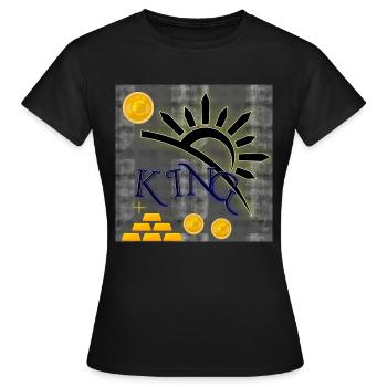 KING - Club WoW - T-shirt Femme - noir - Devant - AI Model Female 172 dark (172cm)