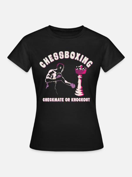 Schachboxen - Schachmatt Oder Knockout Schachboxen - Frauen T-Shirt - Schwarz