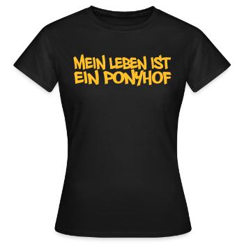 Ponyhof - Frauen T-Shirt - Schwarz - Vorne - AI Model Female 172 dark (172cm)