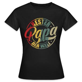 Bester Papa Der Welt Bester Papa - Frauen T-Shirt - Schwarz - Vorne - AI Model Female 172 dark (172cm)