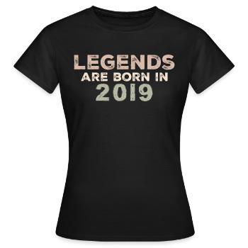 Legenden 2019 Jahrgang Retro Geburtstag Original - Frauen T-Shirt - Schwarz - Vorne - AI Model Female 172 dark (172cm)