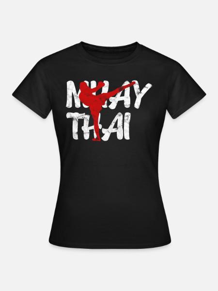 Muay Thai Kampfkunst - Frauen T-Shirt - Schwarz