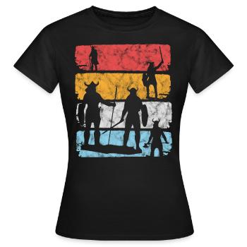 Wikinger Wikinger Wikinger - Frauen T-Shirt - Schwarz - Vorne - AI Model Female 172 dark (172cm)